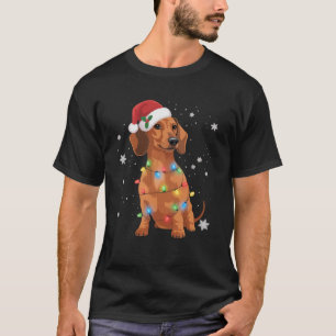 Dachshund Dogs Tree Christmas Xmas Pet Dog T-Shirt