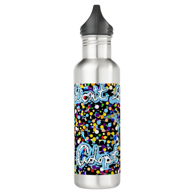 Dachshund Don't Shop Adopt Glass  710 Ml Water Bottle (Left)