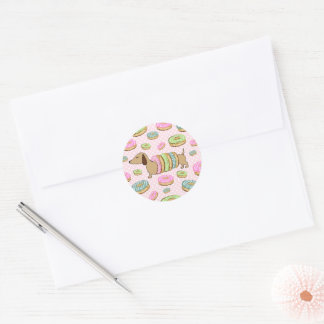 Dachshund & Doughnuts Party Stickers & Decor