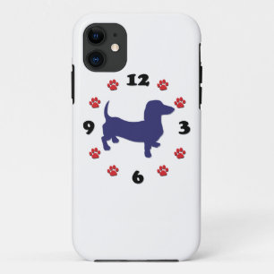 Dachshund Doxie Clock iPhone 11 Case
