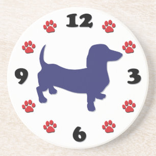 Dachshund Doxie Clock Coaster