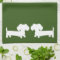 Dachshund Doxie Kitchen Hand Towel Earthy Green 