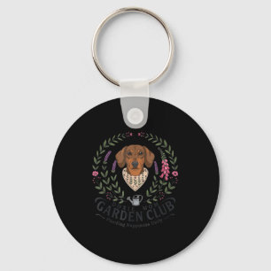 Dachshund doxie mom garden club mother's day keychain
