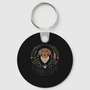 Dachshund doxie mom garden club mother's day keychain