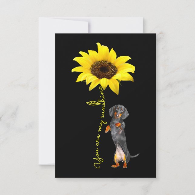 Dachshund Doxie Wiener Dotson Mom Mama Gift Thank You Card (Front)