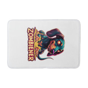 Dachshund Doxie Wiener Sausage Zombie Dog Hallowee Bath Mat
