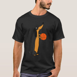 Dachshund Drôle Jouer T-shirt Basketball