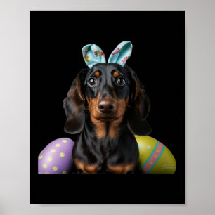 Dachshund Easter Happy Easter Day Women  Poster