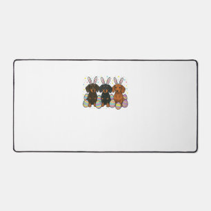 Dachshund Easter T-Shirt Desk Mat