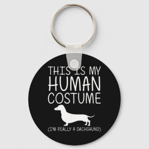 Dachshund Easy Halloween Human Costume Sausage Dog Keychain