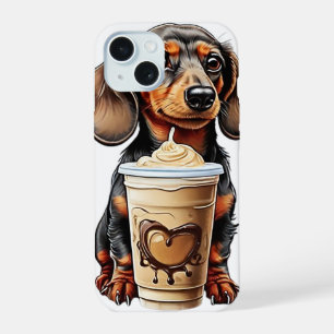 Dachshund et café glacé