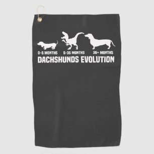 Dachshund Evolutions Golf Towel