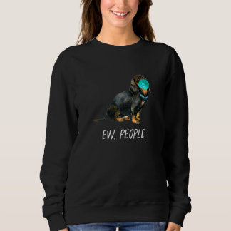 Dachshund Ew People Dog Wearing Face Mask Sweatshirt