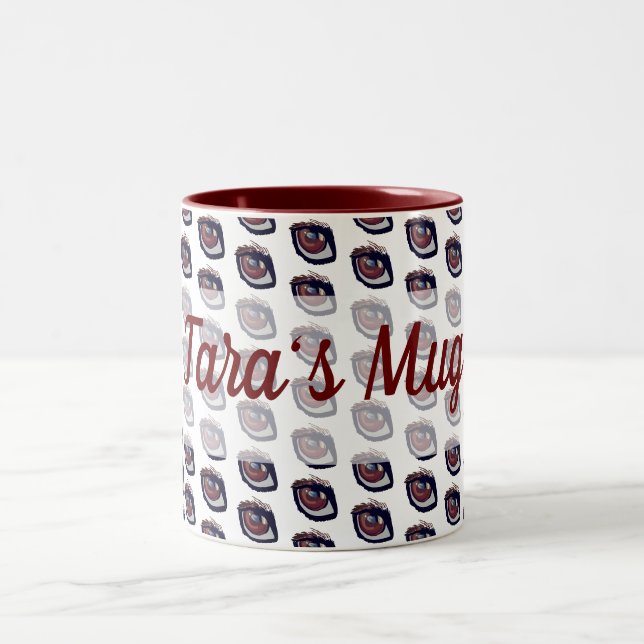 Dachshund Eye Two-Tone Coffee Mug (Center)