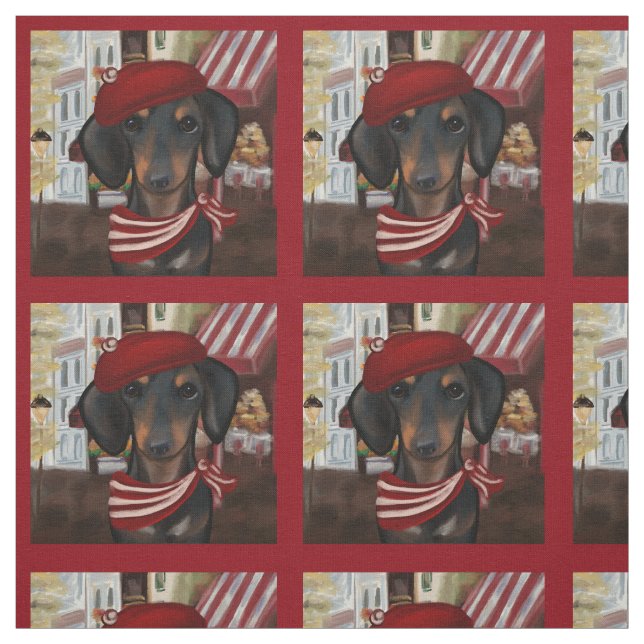 Dachshund  fabric (Swatch)