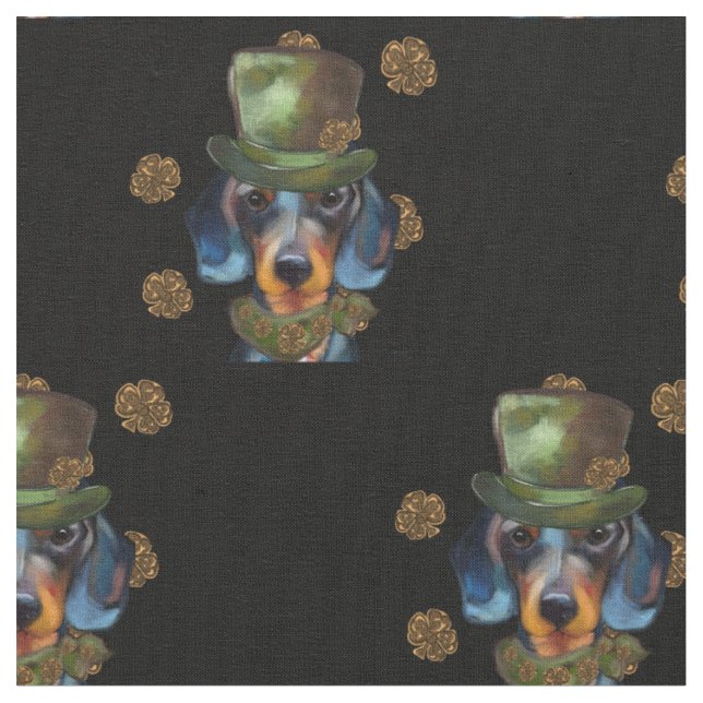 Dachshund  fabric (Close Up)