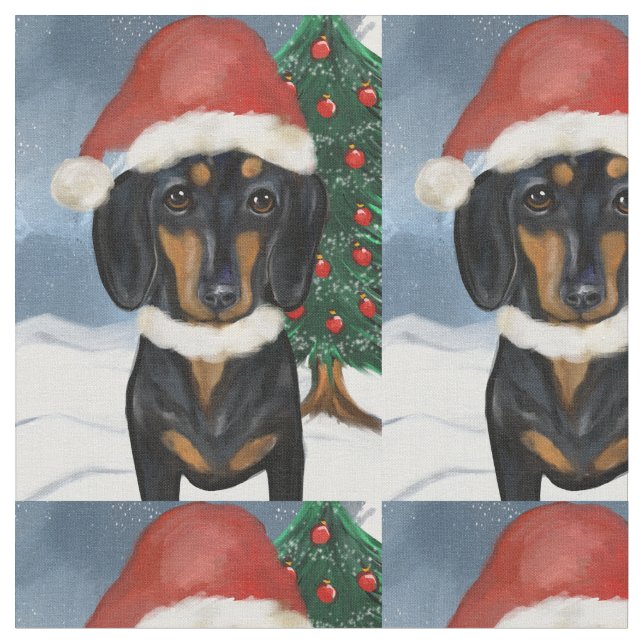 DACHSHUND  FABRIC (Close Up)