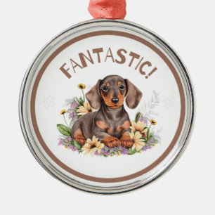 Dachshund Fantastic Metal Ornament