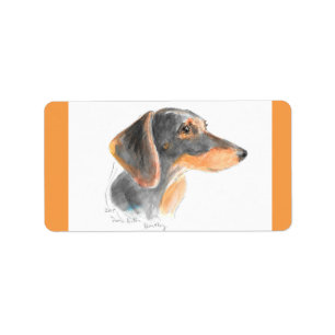 Dachshund FEUILLE DE étiquettes /autocollants