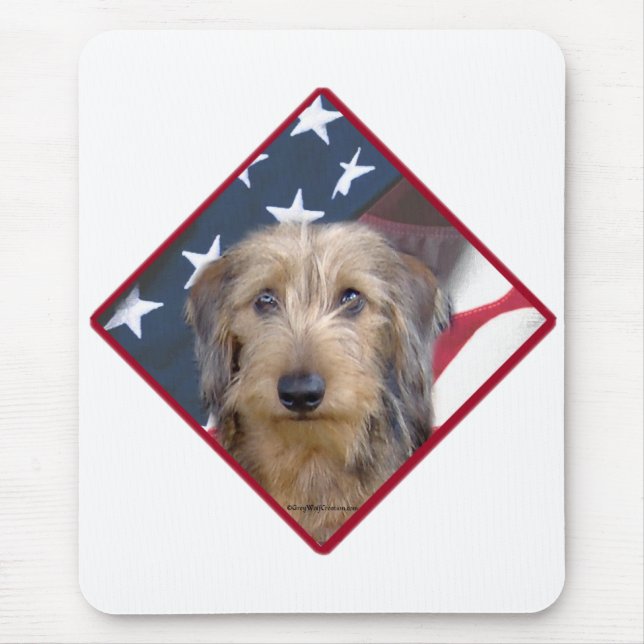 Dachshund Flag 2 Mouse Pad (Front)