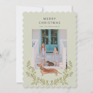 Dachshund Flat Holiday Card