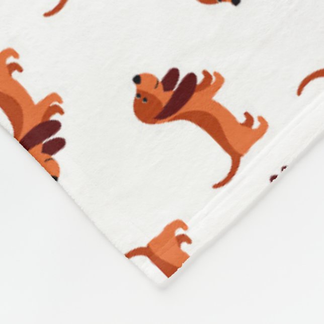 Dachshund  fleece blanket (Corner)