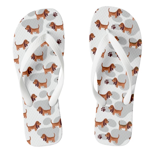 Dachshund  flip flops (Footbed)