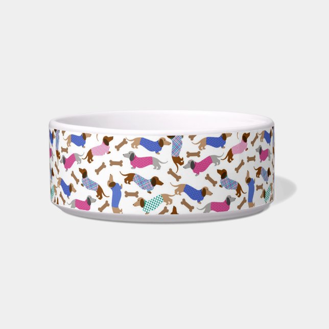 Dachshund Food/Water Bowl (Front)