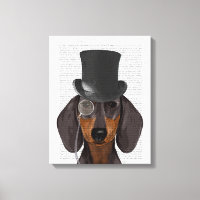 Dachshund, Formal Hound and Hat