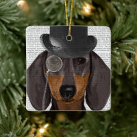 Dachshund, Formal Hound and Hat