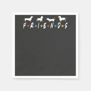 Dachshund Friends Napkin