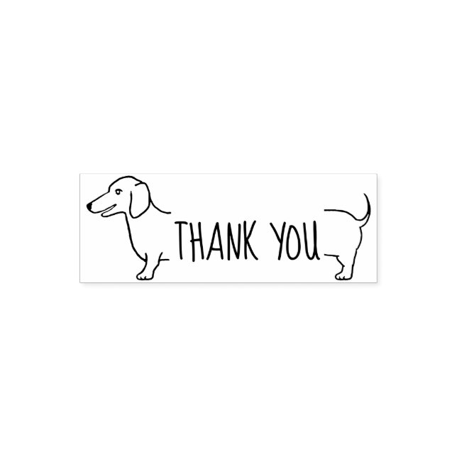 Dachshund Front and Back Border | Cute Doxie Self-inking Stamp (Design)