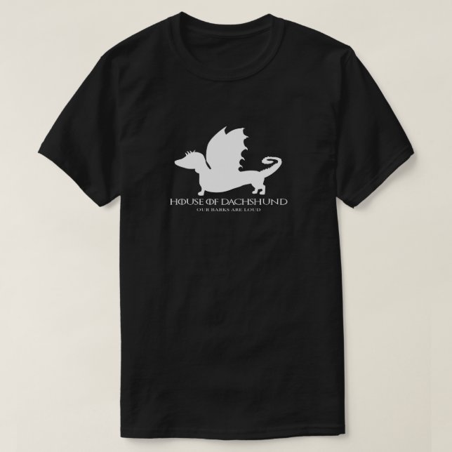 Dachshund Fun Black Shirt (Design Front)