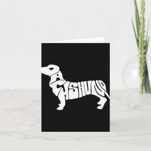 Dachshund Funny Text Dog Tygraphy T Shirt  Card