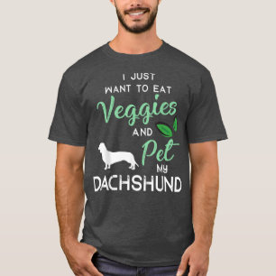 Dachshund Funny Vegan Dog Lover Owner Xmas Birthda T-Shirt