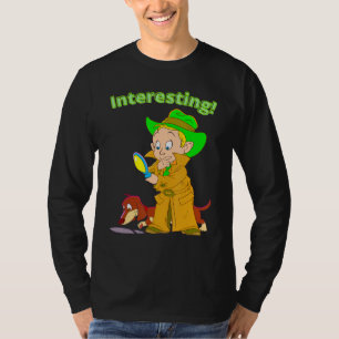 DACHSHUND  FUNNY WIENER DOG PET CUTE DETECTIVE DOG T-Shirt