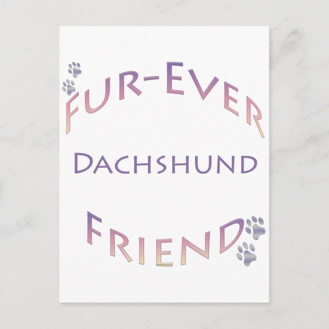 Dachshund Furever Postcard (Front)