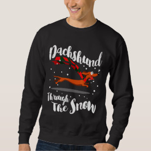 Dachshund Gif Through The Snow Sweatshirt