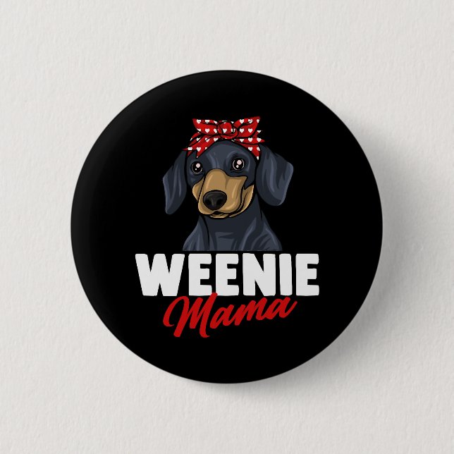 Dachshund Gift Dixie Wiener Doxie Dackel     2 Inch Round Button (Front)