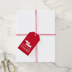 Dachshund Gift Tags   I think you are wienerful 