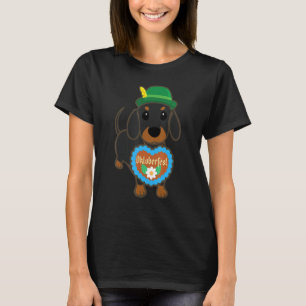 Dachshund Gingerbread Heart German Oktoberfest T-Shirt