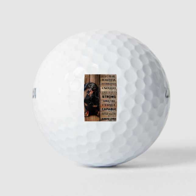 Dachshund God Says You Are Golf Balls (Front)