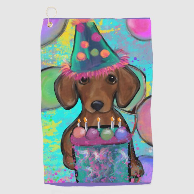 Dachshund         golf towel (Front)