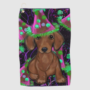 Dachshund golf towel