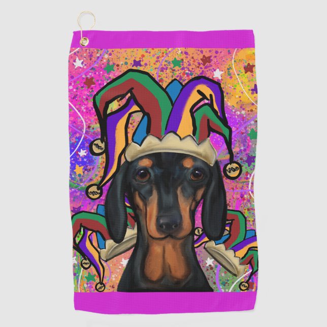 Dachshund    golf towel (Front)