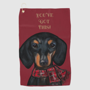 DACHSHUND        GOLF TOWEL