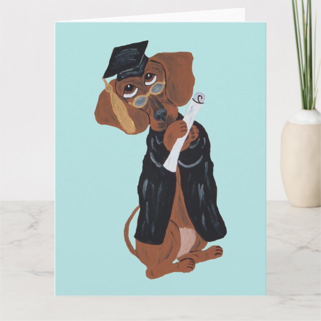 Dachshund Graduate Card (Front)