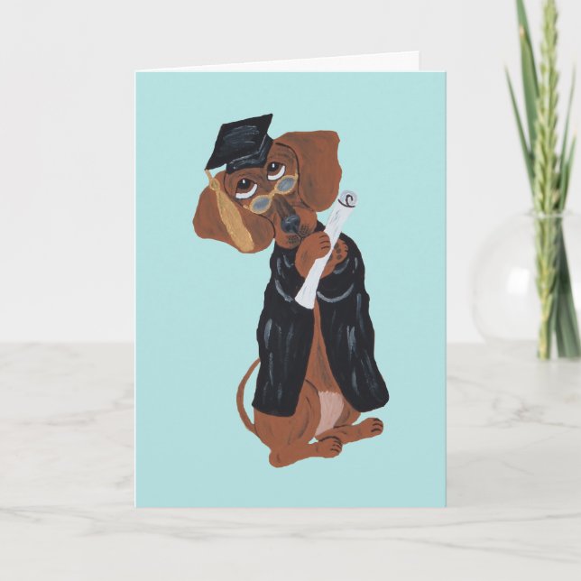 Dachshund Graduate Card (Front)