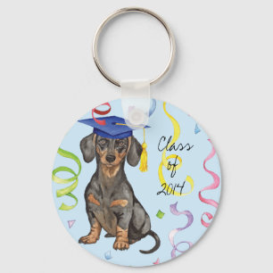 Dachshund Graduate Keychain