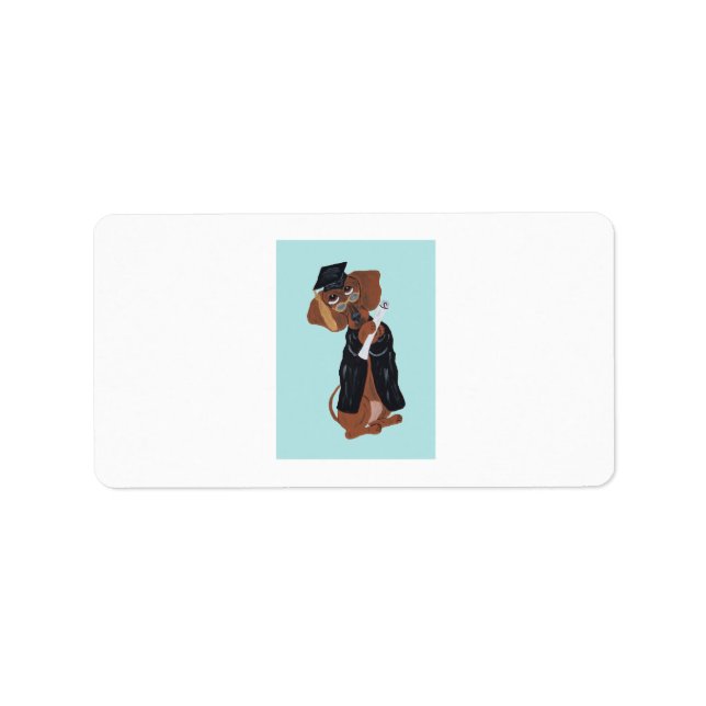 Dachshund Graduate Label (Front)
